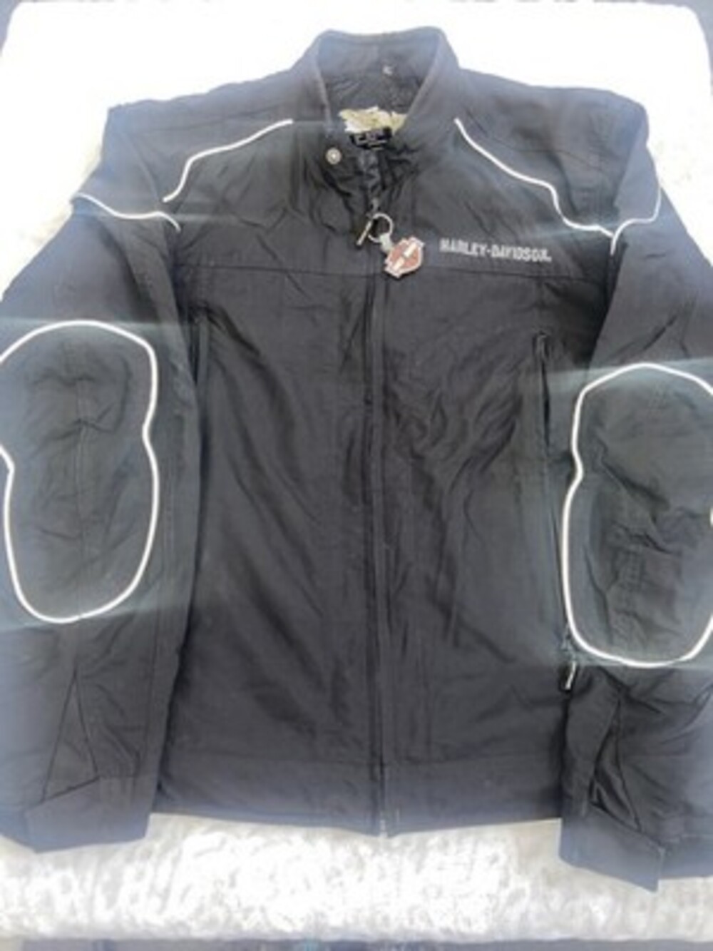 Harley Davidson HDMC Riding Gear Jacket Men’s XL Wings, Skull Back Hit. Black